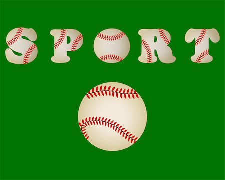 soccer retro designs - baseball ball sport written word on a green background Stock Photo - Budget Royalty-Free & Subscription, Code: 400-08415921