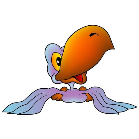simsearch:400-08410665,k - Violet Parrot - Colored Cartoon Illustration, Vector Photographie de stock - Aubaine LD & Abonnement, Code: 400-08410446