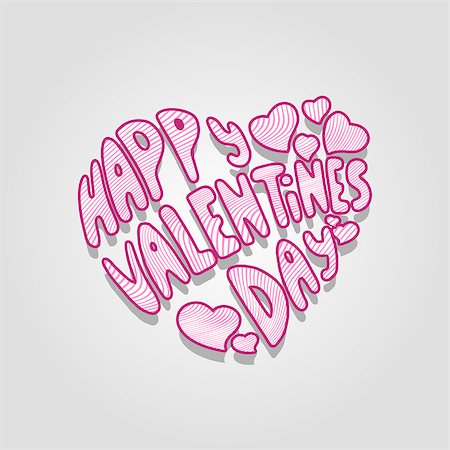 Greeting card for Valentines Day. Vector illustration. EPS 8 Stock Photo - Budget Royalty-Free & Subscription, Code: 400-08410678