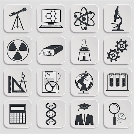 simsearch:400-06100945,k - set of science stuff icon. Vector illustration Stock Photo - Budget Royalty-Free & Subscription, Code: 400-08410732