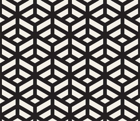 rhombus - Vector Seamless Black and White Geometric Tiling Pattern Line Isometric Grid Abstract Background Stock Photo - Budget Royalty-Free & Subscription, Code: 400-08410981