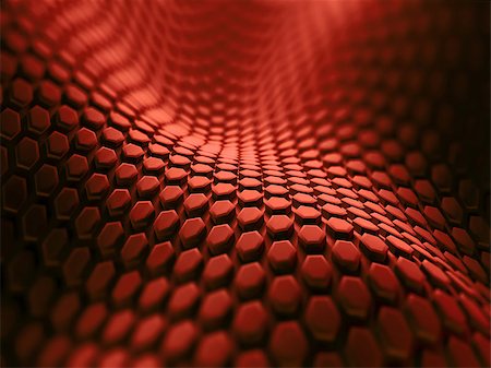 Abstract background with hexagonal shapes in red. Stock Photo - Budget Royalty-Free & Subscription, Code: 400-08411138