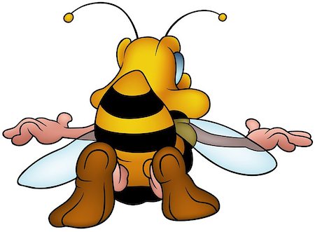 simsearch:400-08410665,k - Flying Honeybee - Colored Cartoon Illustration, Vector Photographie de stock - Aubaine LD & Abonnement, Code: 400-08411220