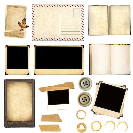 simsearch:400-05892111,k - Collection elements for scrapbooking. Objects isolated on white background Stock Photo - Budget Royalty-Free & Subscription, Code: 400-08411258