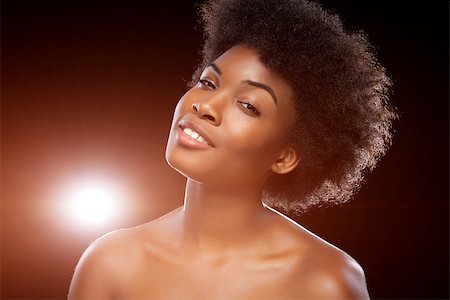 Beautiful black woman enjoying a party lifestyle Stock Photo - Budget Royalty-Free & Subscription, Code: 400-08427321