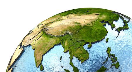 simsearch:400-08401820,k - southeast Asia on highly detailed planet Earth with embossed continents and country borders. Elements of this image furnished by NASA. Photographie de stock - Aubaine LD & Abonnement, Code: 400-08427624