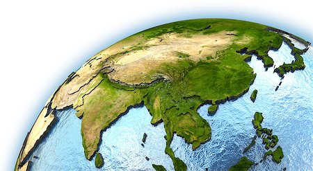 simsearch:400-08401820,k - southeast Asia on planet Earth with embossed continents and country borders. Elements of this image furnished by NASA. Photographie de stock - Aubaine LD & Abonnement, Code: 400-08427626