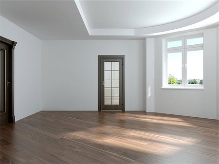 simsearch:600-06808788,k - 3D render empty interior room Photographie de stock - Aubaine LD & Abonnement, Code: 400-08427832