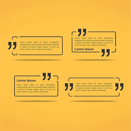 quote - Four frames for quotes, vector eps10 illustration Stock Photo - Budget Royalty-Free & Subscription, Code: 400-08430344