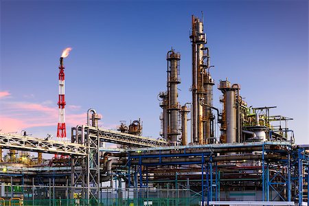 petrochemical - Oil Refineries in Kawasaki, Kanagawa, Japan. Stock Photo - Budget Royalty-Free & Subscription, Code: 400-08431438
