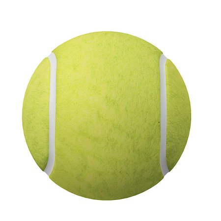 simsearch:400-04833689,k - Digitally rendered illustration of a tennis ball on white background. Stock Photo - Budget Royalty-Free & Subscription, Code: 400-08431480