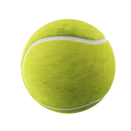simsearch:400-04833689,k - Digitally rendered illustration of a tennis ball on white background. Stock Photo - Budget Royalty-Free & Subscription, Code: 400-08431481