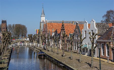 Central canal and street in historical Sloten, Holland Stock Photo - Budget Royalty-Free & Subscription, Code: 400-08431869