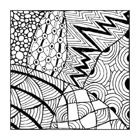 floral tattoo - Zentangle ornament, sketch for your design. Vector illustration Stock Photo - Budget Royalty-Free & Subscription, Code: 400-08496793