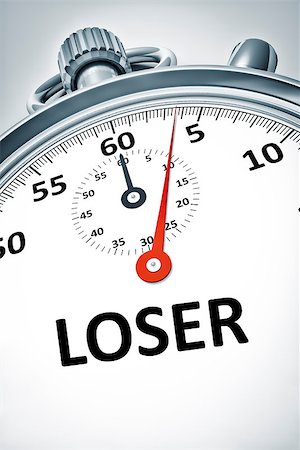 simsearch:400-08494984,k - An image of a stopwatch with text loser Stock Photo - Budget Royalty-Free & Subscription, Code: 400-08497515