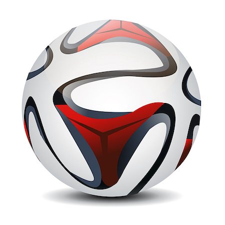 Soccer ball vector illustration on white background Stock Photo - Budget Royalty-Free & Subscription, Code: 400-08498627