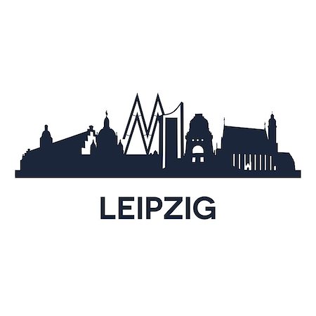 Abstract skyline of city Leipzig in Germany, vector illustration Stock Photo - Budget Royalty-Free & Subscription, Code: 400-08499240