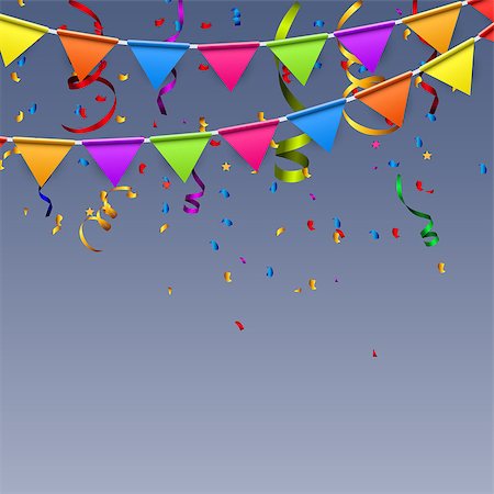 Party Background with Flags Vector Illustration. EPS10 Stock Photo - Budget Royalty-Free & Subscription, Code: 400-08499892