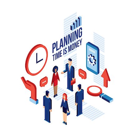 people elements for design - Isometric business people Successful business Planning communication technology concept Vector illustration Stock Photo - Budget Royalty-Free & Subscription, Code: 400-08492191