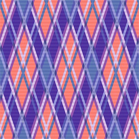 simsearch:400-07215658,k - Seamless rhombic vector colorful pattern mainly in blue, coral and violet colors Stock Photo - Budget Royalty-Free & Subscription, Code: 400-08504034