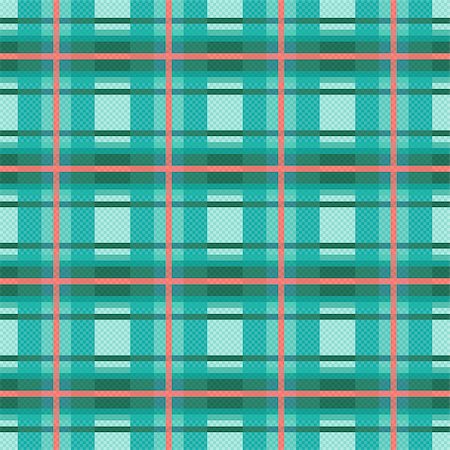 simsearch:400-07215658,k - Seamless checkered vector colorful pattern mainly in turquoise and red charming colors Stock Photo - Budget Royalty-Free & Subscription, Code: 400-08504041