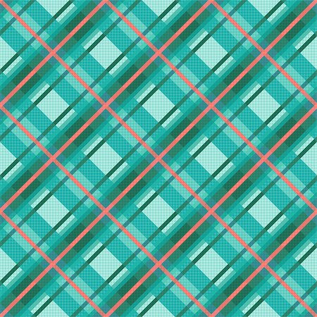 simsearch:400-07215658,k - Seamless diagonal vector colorful pattern mainly in turquoise and red charming colors Stock Photo - Budget Royalty-Free & Subscription, Code: 400-08504042