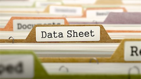 simsearch:400-06072564,k - Folder in Colored Catalog Marked as Data Sheet Closeup View. Selective Focus. 3D Render. Stock Photo - Budget Royalty-Free & Subscription, Code: 400-08505647