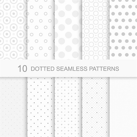 simsearch:400-08978166,k - Set of soft delicate seamless patterns with dots Stock Photo - Budget Royalty-Free & Subscription, Code: 400-08506502