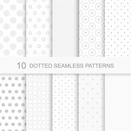 simsearch:400-08978166,k - Set of soft delicate seamless patterns with dots Stock Photo - Budget Royalty-Free & Subscription, Code: 400-08506503