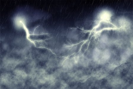 simsearch:400-04256241,k - Dark stormy sky and bright lightning, thunderstorm background. Stock Photo - Budget Royalty-Free & Subscription, Code: 400-08506969