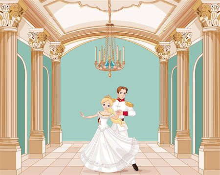 Illustration of dancing prince and princess Stock Photo - Budget Royalty-Free & Subscription, Code: 400-08507790