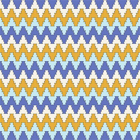 simsearch:400-08978166,k - Vector pattern - seamless. Zigzag pattern in retro colors. Stock Photo - Budget Royalty-Free & Subscription, Code: 400-08508506