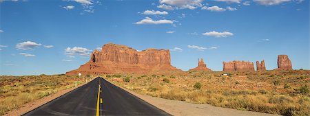 Road leading to Monument Valley in Arizona, USA Stock Photo - Budget Royalty-Free & Subscription, Code: 400-08500056