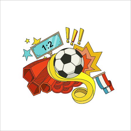 soccer retro designs - Football vector illustration. Sports element for banner, brochure, brochures. Stock Photo - Budget Royalty-Free & Subscription, Code: 400-08501022