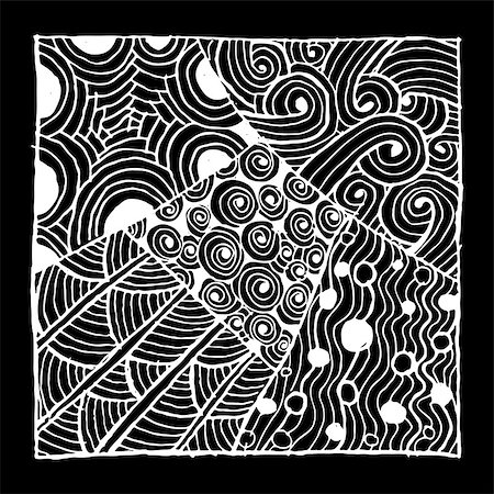 simsearch:400-08499976,k - Zentangle ornament, sketch for your design. Vector illustration Stock Photo - Budget Royalty-Free & Subscription, Code: 400-08502429