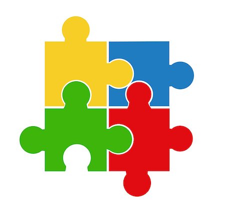 Puzzle vector illustration art on white background Stock Photo - Budget Royalty-Free & Subscription, Code: 400-08502622