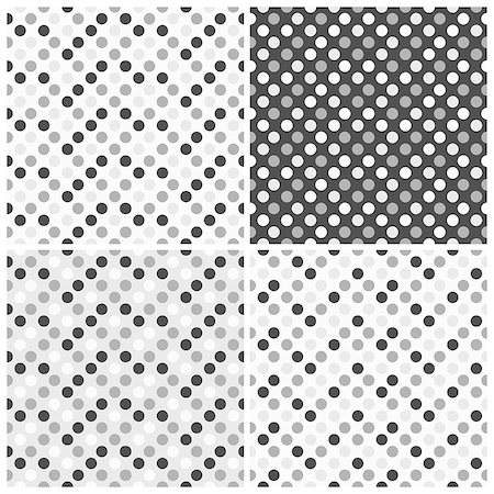 simsearch:400-08978166,k - Set of  seamless patterns with dots. White and gray texture. Stock Photo - Budget Royalty-Free & Subscription, Code: 400-08503075