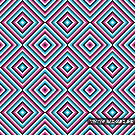 rhombus - Geometric colorful pattern - seamless background. Illusion texture. Stock Photo - Budget Royalty-Free & Subscription, Code: 400-08503414