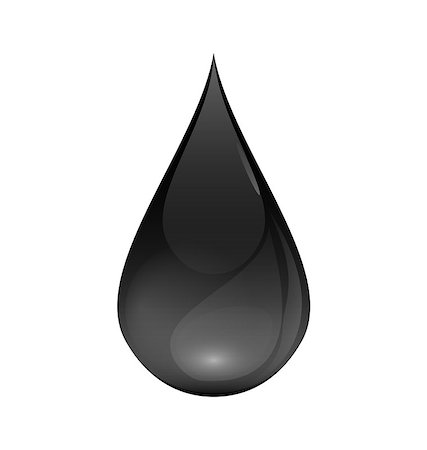 simsearch:400-07982589,k - Brent Oil Drop black icon isolated on white - vector Stock Photo - Budget Royalty-Free & Subscription, Code: 400-08529000
