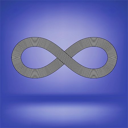 simsearch:400-07418602,k - Striped Infinity Icon Isolated on Soft Blue Background Stock Photo - Budget Royalty-Free & Subscription, Code: 400-08529543