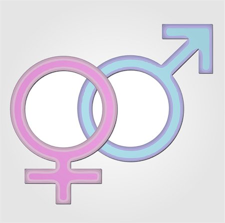 Gender symbol- girl and boy Stock Photo - Budget Royalty-Free & Subscription, Code: 400-08529915