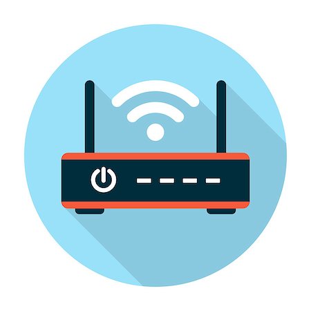 Wifi router icon flat. Editable EPS vector format Foto de stock - Super Valor sin royalties y Suscripción, Código: 400-08530810