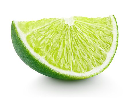 simsearch:400-06513460,k - Slice of lime citrus fruit isolated on white background with clipping path Stock Photo - Budget Royalty-Free & Subscription, Code: 400-08531110