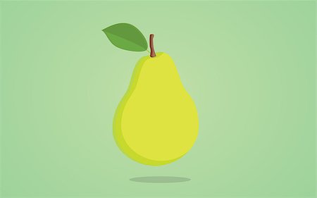 pear green isolated vector illustration with green background Photographie de stock - Aubaine LD & Abonnement, Code: 400-08554079