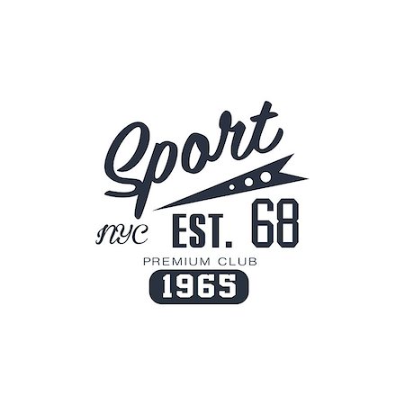 stamp old - Classic Sport NYC  Black And White Vintage Design Isolated On White Background Vector Print Stock Photo - Budget Royalty-Free & Subscription, Code: 400-08555672