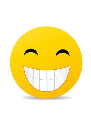 Modern yellow laughing happy smile Stock Photo - Budget Royalty-Free & Subscription, Code: 400-08556592