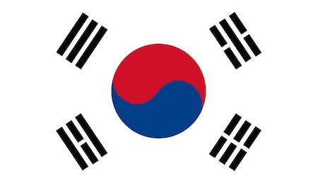 South Korea flag vector Stock Photo - Budget Royalty-Free & Subscription, Code: 400-08551541