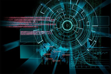 eye laser beam - rendering of a futuristic cyber background target with laser light bright effect Photographie de stock - Aubaine LD & Abonnement, Code: 400-08552314