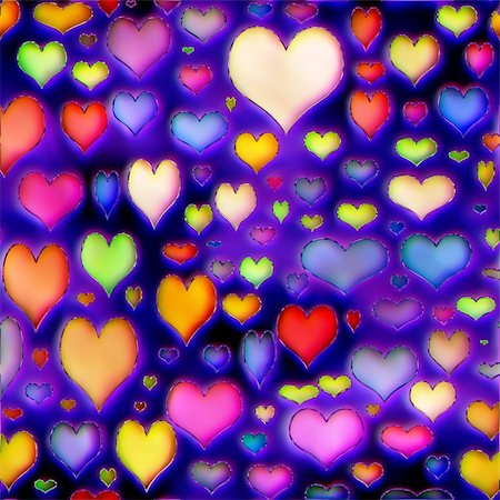 simsearch:400-05368603,k - Colorful hearts texture Stock Photo - Budget Royalty-Free & Subscription, Code: 400-08553308