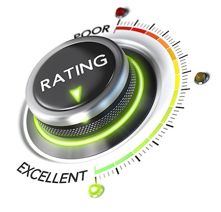 simsearch:400-07124623,k - 3D illustration of rating button pointing to the highest level, white background and green light. Concept of excellent customer experience. Stock Photo - Budget Royalty-Free & Subscription, Code: 400-08575200